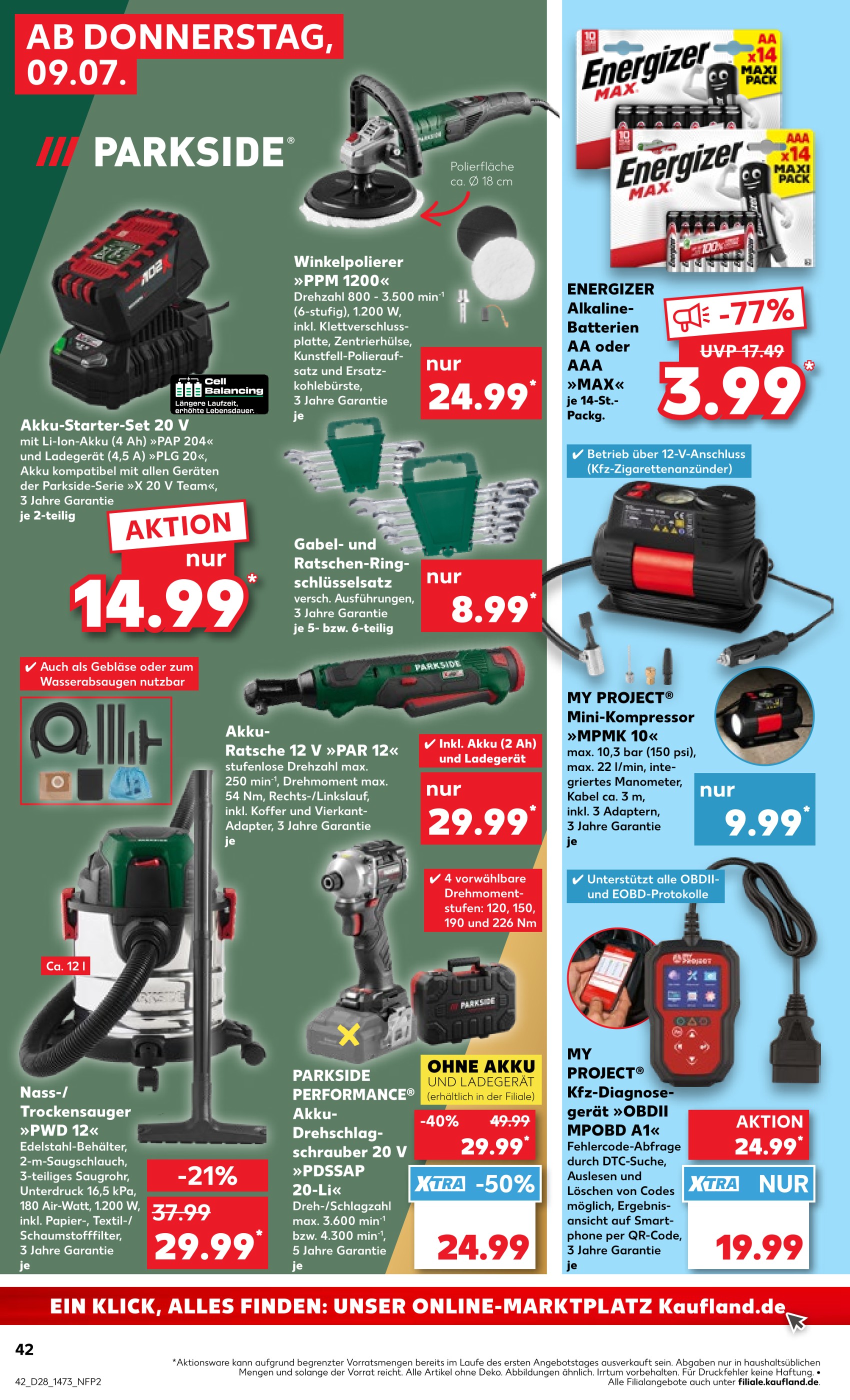 Akku Angebot im aktuellen Kaufland Prospekt auf Seite 42